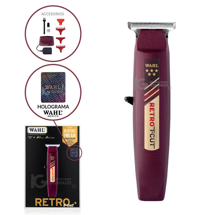 Máquina Terminadora Wahl Retro T-Cut 8412 | Color: Tinto